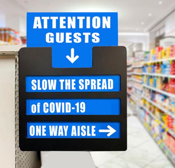 Directional End Cap Sign